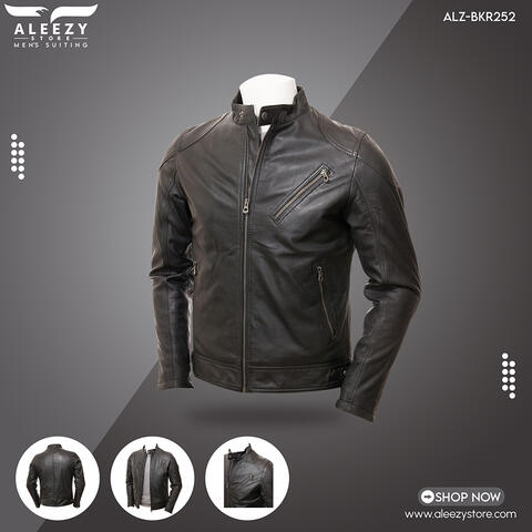 Mens Leather Full Sleeve Black Party Wear Jacket at Rs 2500 in Ghaziabad